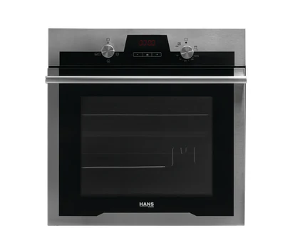 Hans Built in Gas Oven with Grill 60 cm 67 Liters Stainless Steel × Black