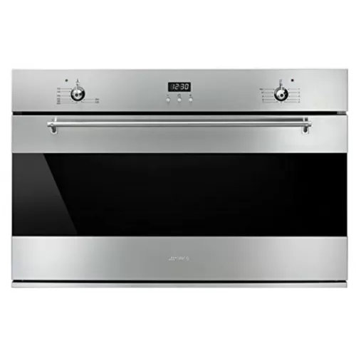 SMEG Built in Gas Oven with Electric Grill 90 cm 120 Liters Stainless Steel