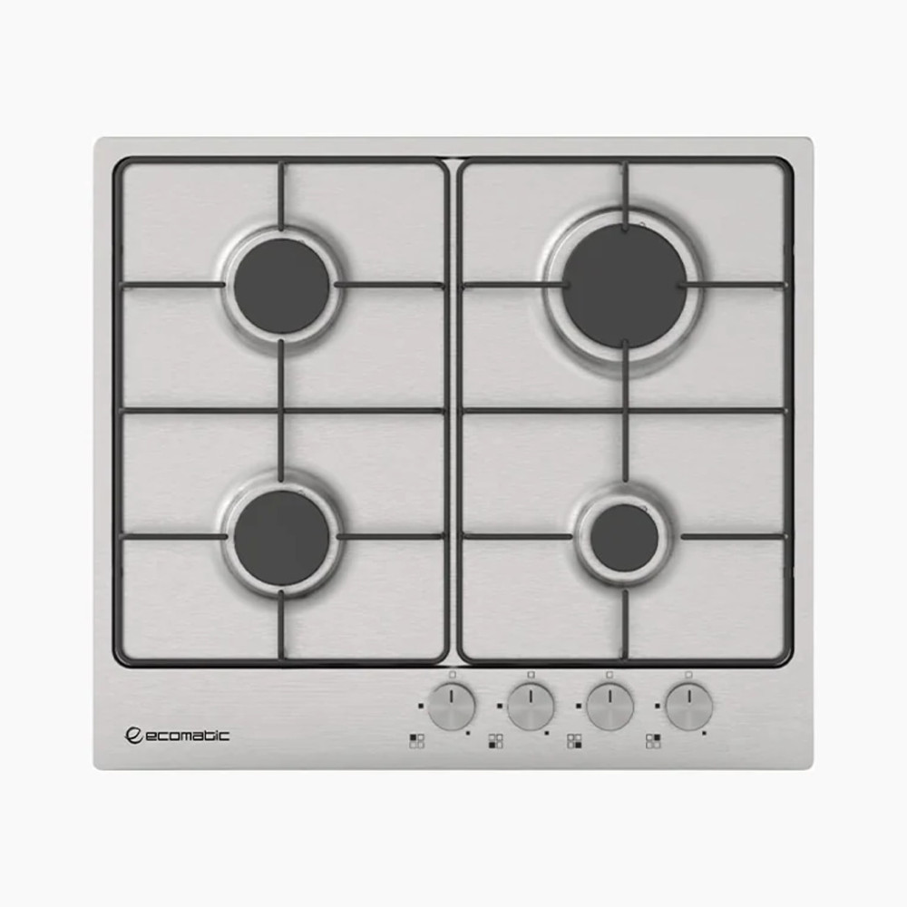 Ecomatic Built-in Gas Hob 4 Burners 60 cm Stainless Steel