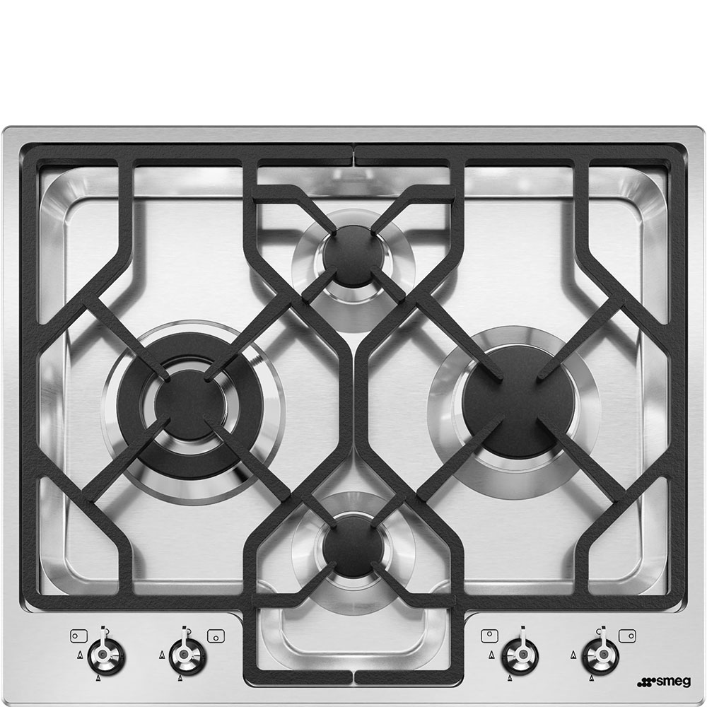 SMEG Built-in Gas Hob 4 Burners 60 cm Stainless Steel