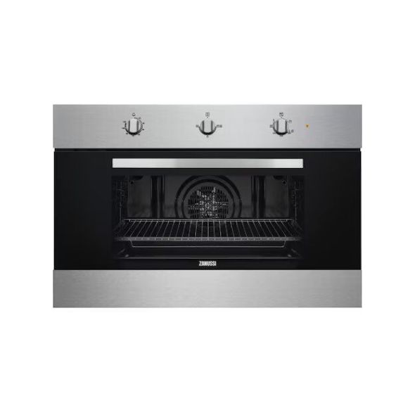 Zanussi Built-in Gas Oven 90cm Black & Silver