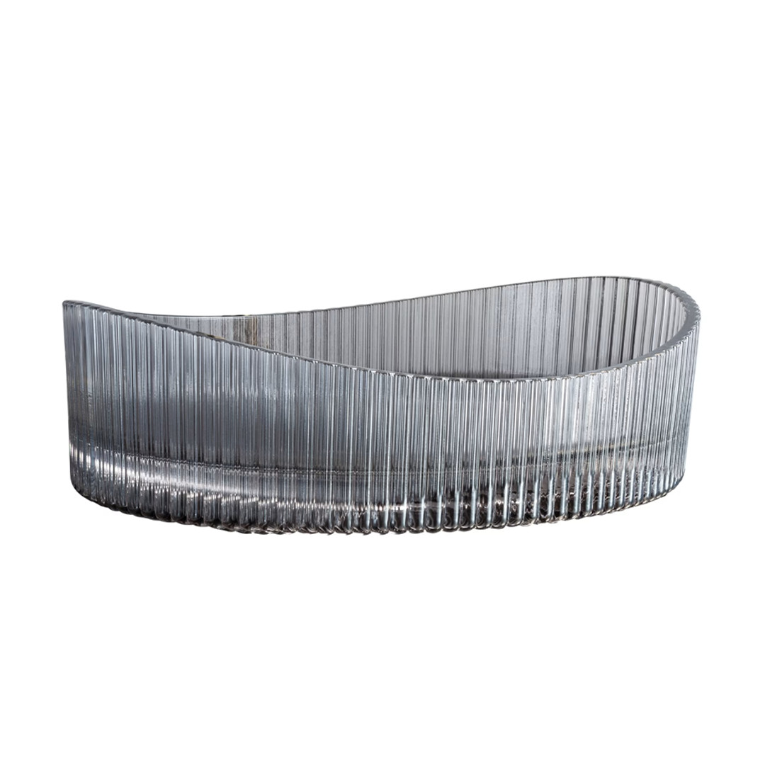 Drop Decorative Glass Wash Basin Dark Grey