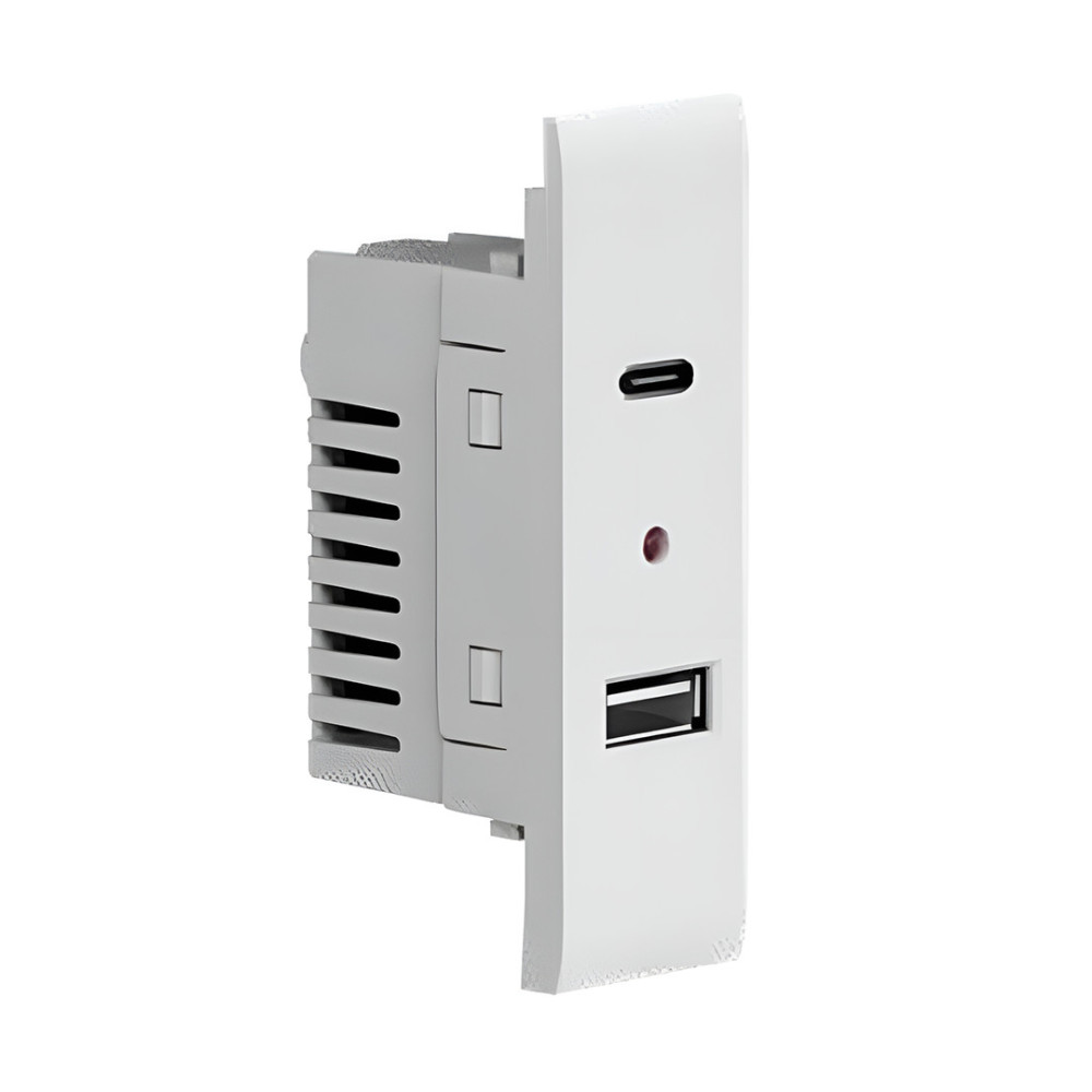 SAS Next 2 USB Socket Charger 2.1A White