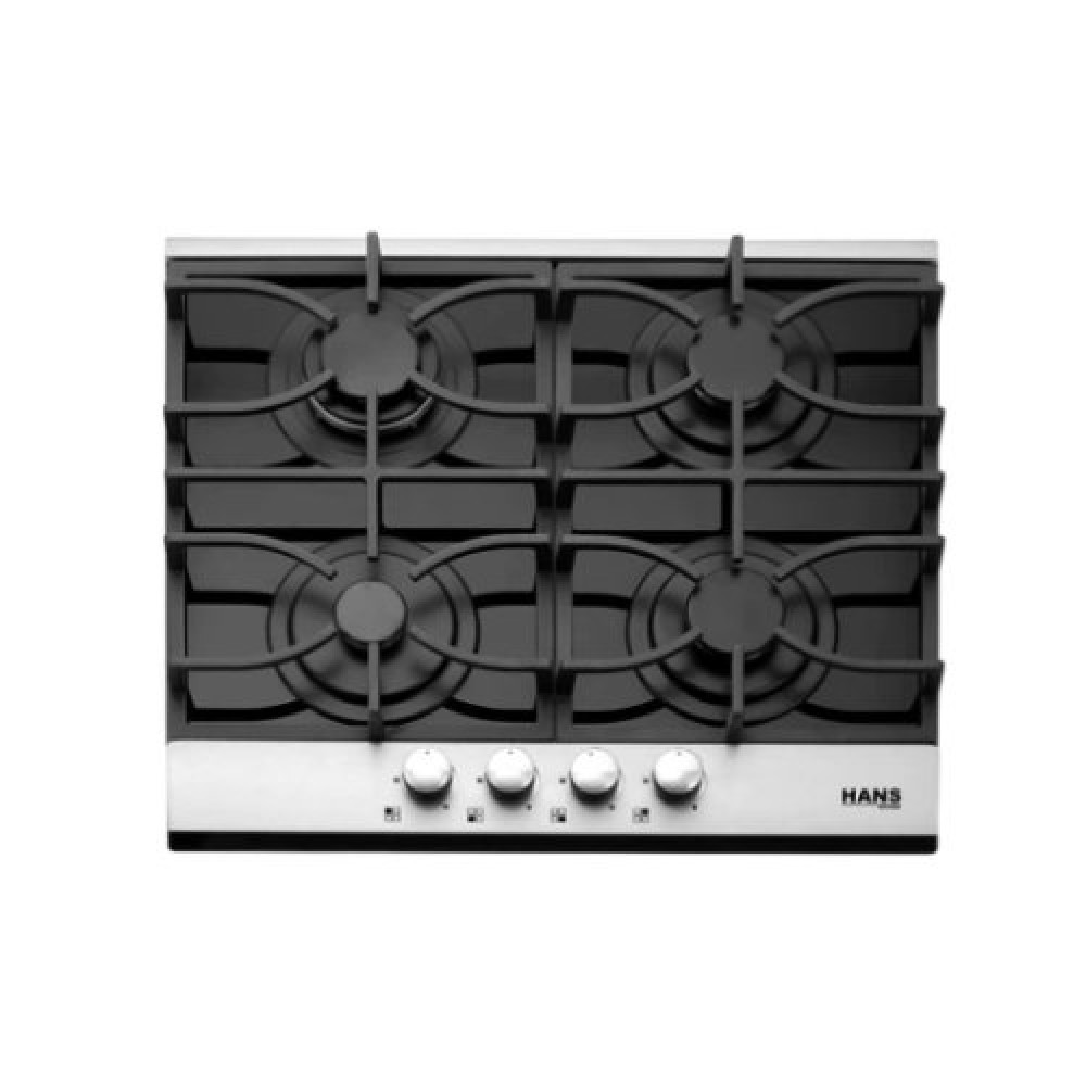 HANS Built-in Gas Hob 4 Burners 60 cm Black