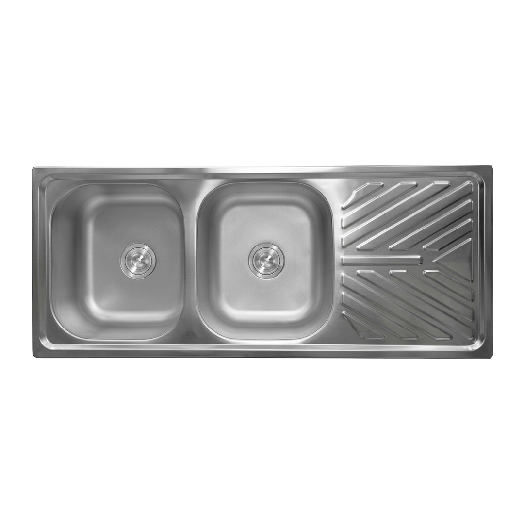 2PQ Kitchen Sink 120×50 cm Stainless Steel