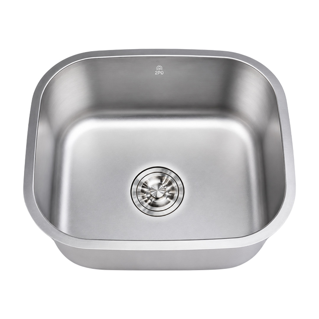2PQ Kitchen Sink 50×43 cm Stainless Steel