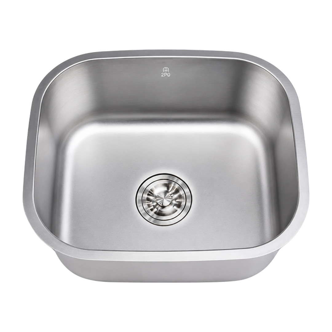 2PQ Kitchen Sink 44×39 cm Stainless Steel