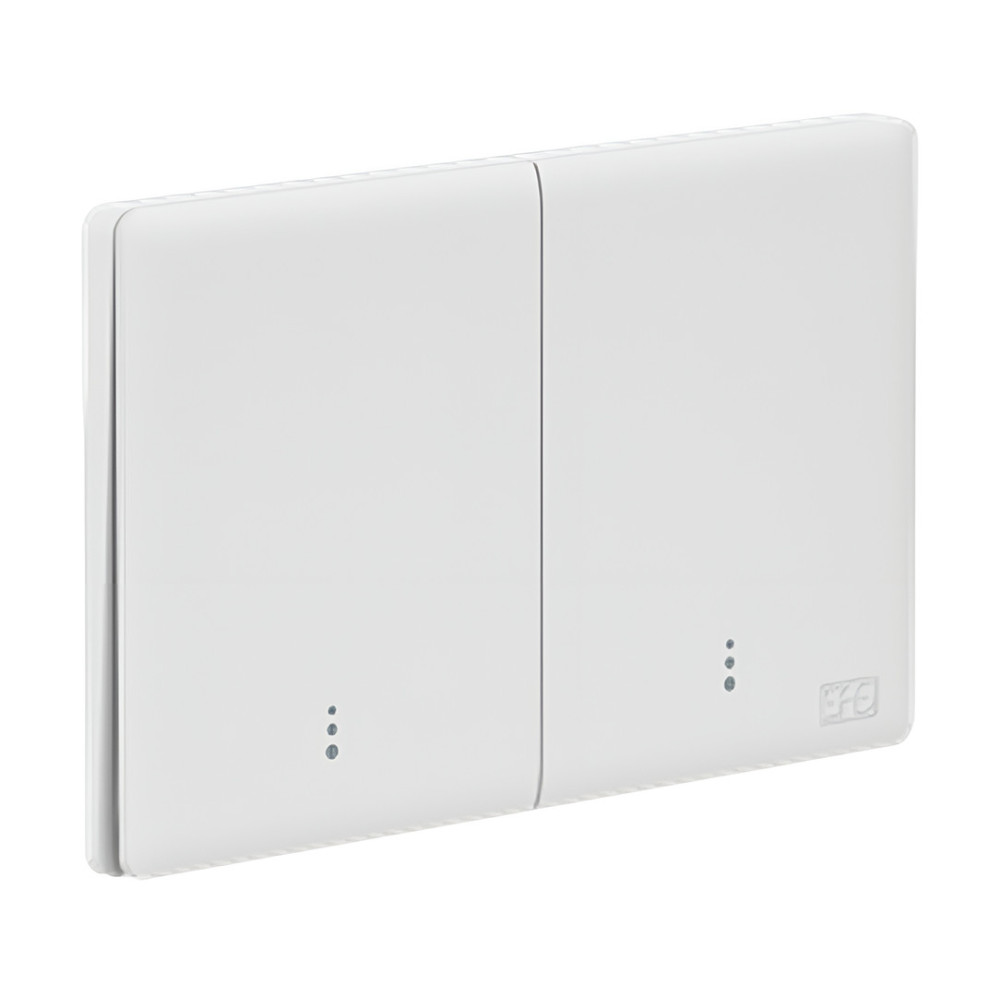 SAS Next 2 gang Two Way Switch with wall frame 16 Amp White