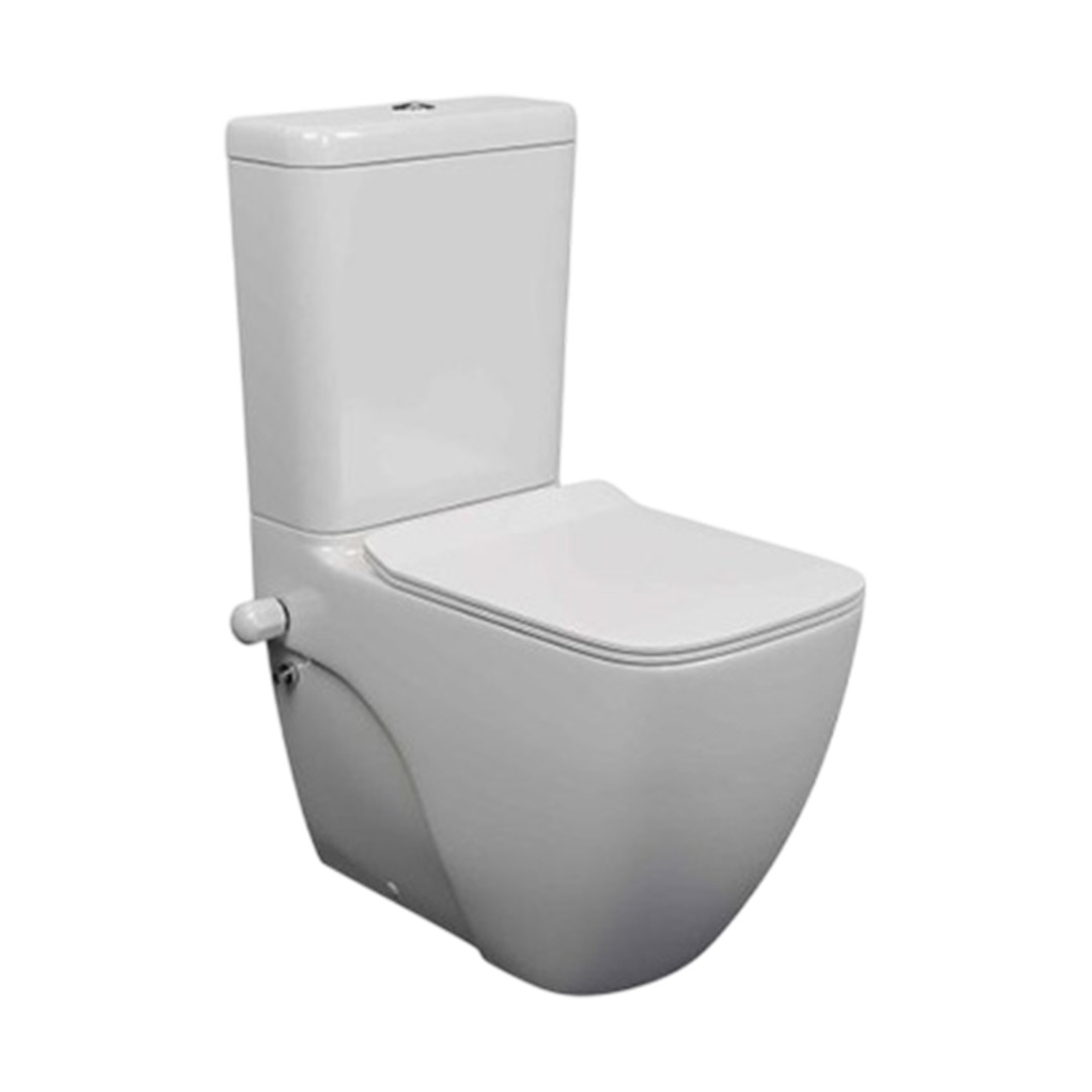 Lecico Matrix Square Close-Coupled Toilet White