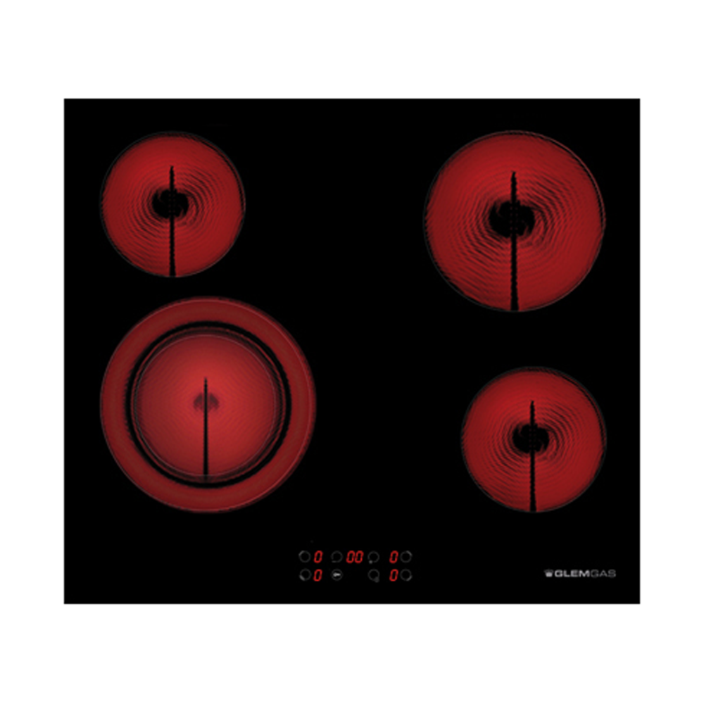 Glemgas Built-in Gas Hob 4 Burners 60 cm Black
