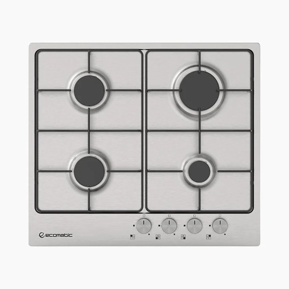 Ecomatic Built-in Gas Hob 4 Burners 60 cm Stainless Steel