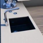 حوض مطبخ شوك Carbon N 100 S، لون كاربون