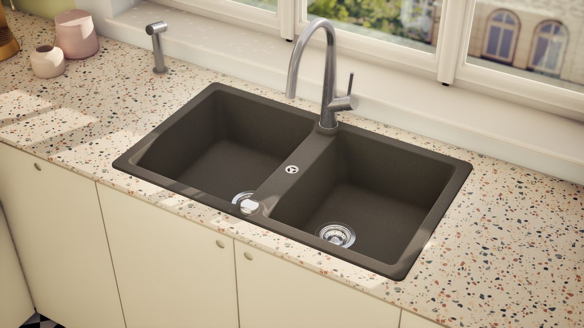 حوض مطبخ شوك Element N-200، لون أونيكس