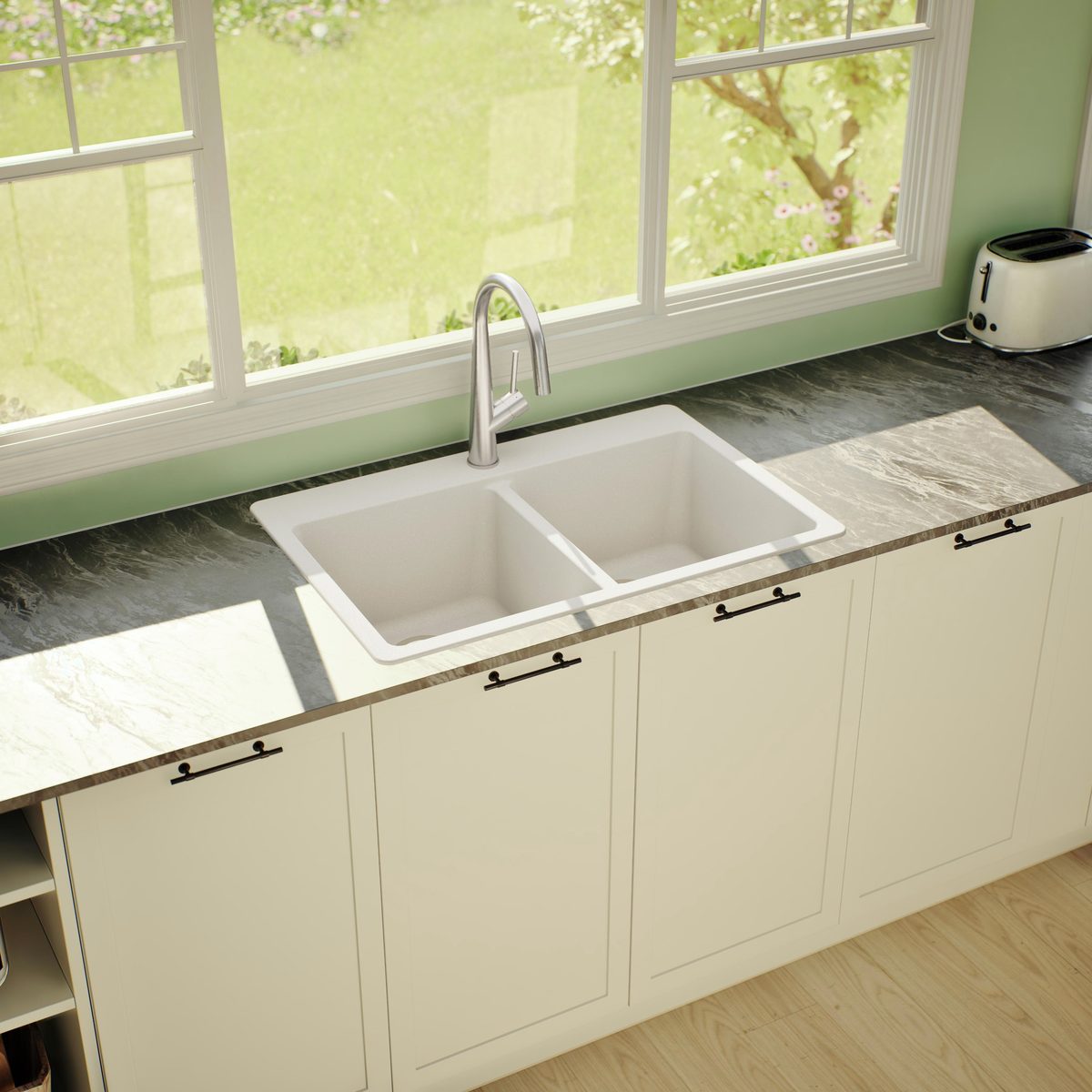 حوض مطبخ شوك MADISON N-200، لون سوبر وايت