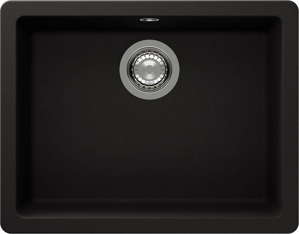 حوض مطبخ شوك Quadro N-100، لون نيرو