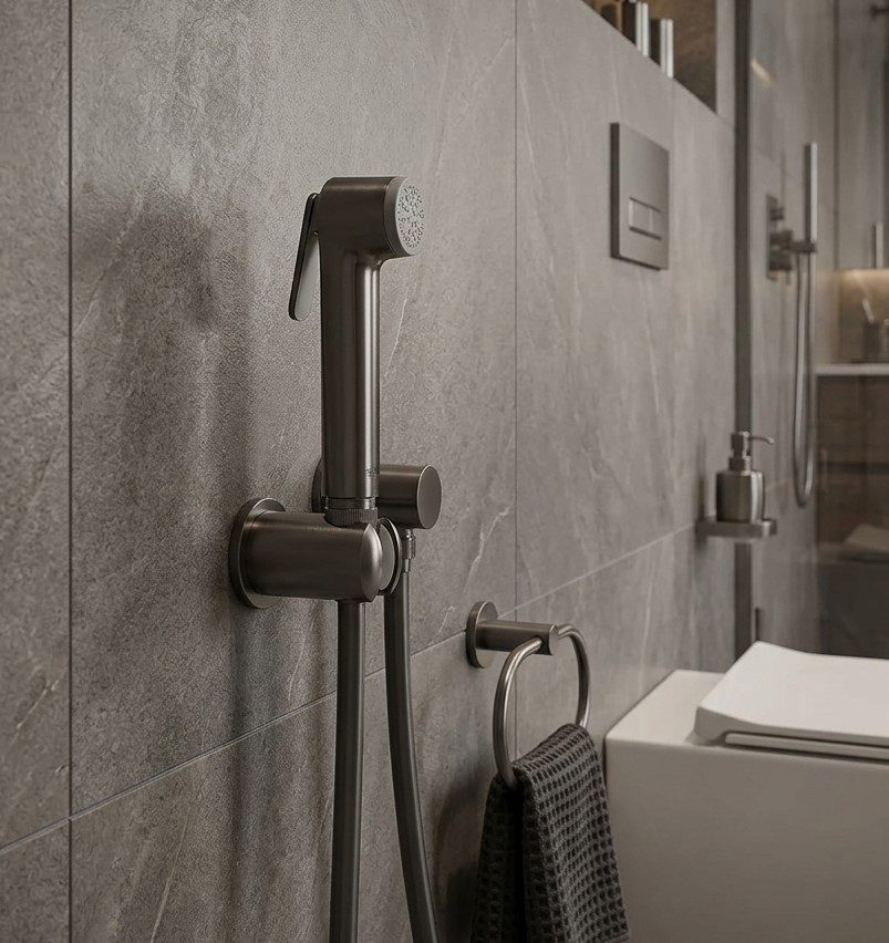 Grohe Tempesta Wall Holder Set Glossy Black