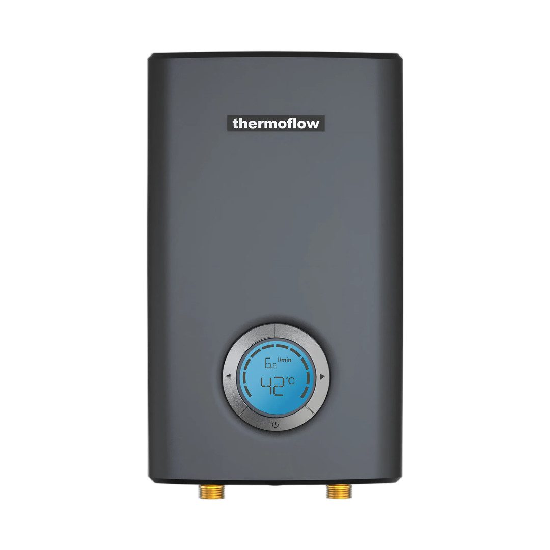 Thermoflow Electric Instant Digital Water Heater 12 kw Black