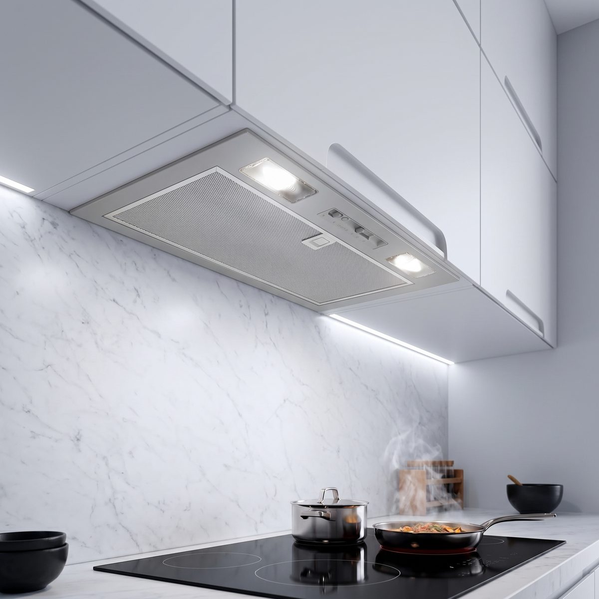 Turboline NOVA 52, Built‑in Cooker Hood, 52 cm, Gray, 475 m³/h