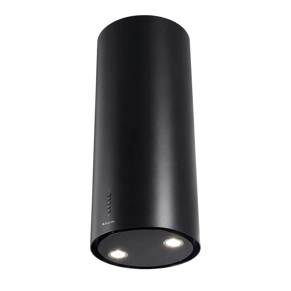 تيربولاين ECO PLUS 37 BLACK شفاط مطبخ جزيرة، 37 سم، اسود، 4 سرعات، 1200 متر مكعب/ساعة، إضاءة ليد، ري