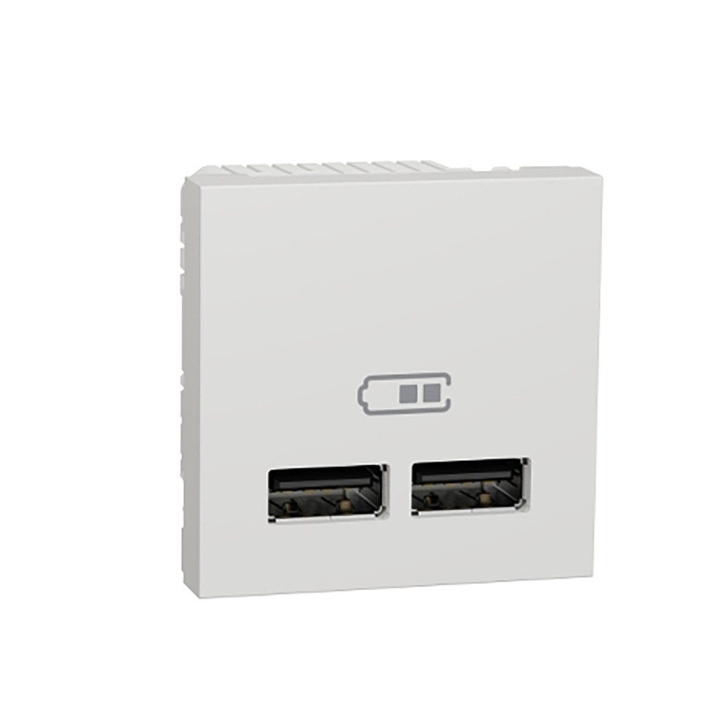 بريزة شاحن USB شنايدر إليكتريك نيو يونيكا 5 واط أبيض