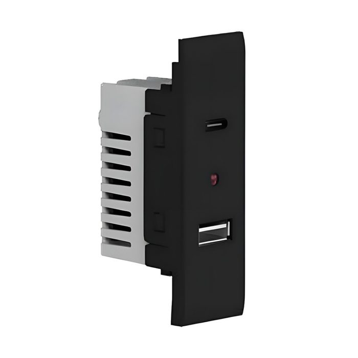 شاحن USB ثنائي ساس نيكست 2.1 أمبير أسود