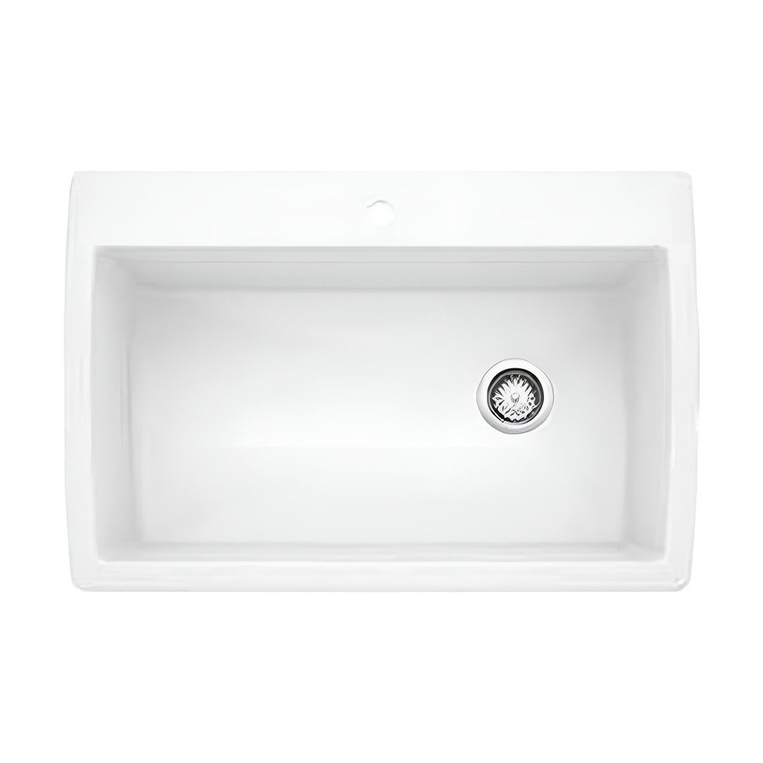 حوض مطبخ دروب 49×80 سم أبيض