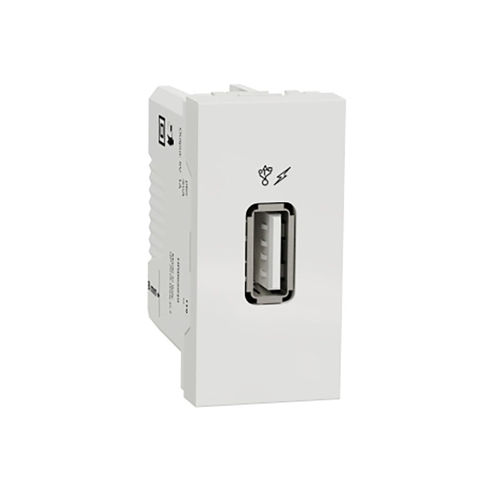 بريزة شاحن USB شنايدر إليكتريك نيو يونيكا 5 واط أبيض