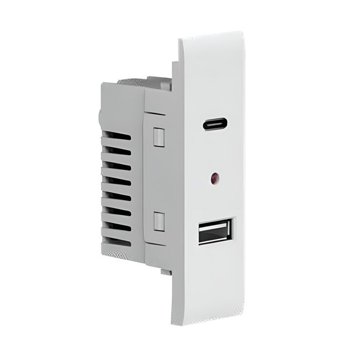 شاحن USB ثنائي ساس نيكست 2.1 أمبير أبيض