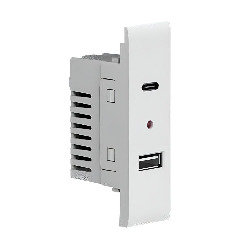 شاحن USB ثنائي ساس نيكست 2.1 أمبير أبيض