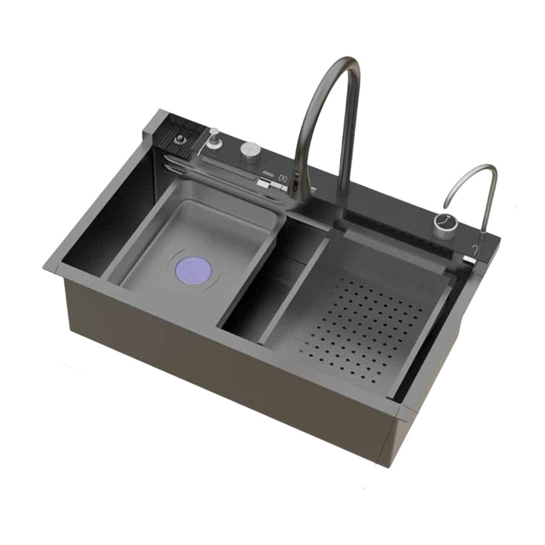Asil Smart Kitchen Sink 75×45 cm 3 mm Black