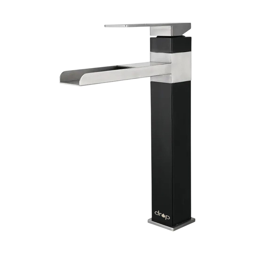 خلاط حوض عالى دروب أسود×فضى