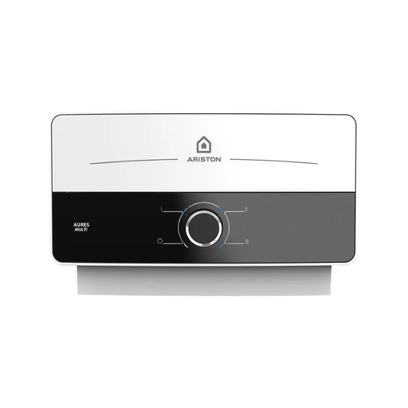 Ariston Aures Slim Electric Water Heater 7.7kW Black & White