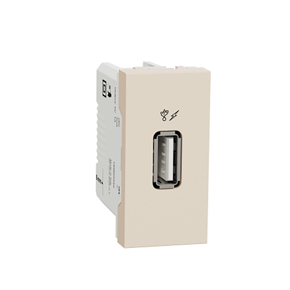 بريزة شاحن USB شنايدر إليكتريك نيو يونيكا 5 واط عاجي