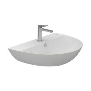 حوض سانيبيور تايتن 80×50 سم ابيض